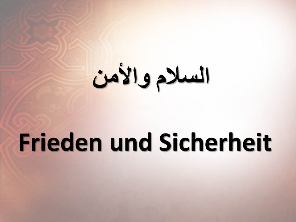 Frieden und Sicherheit